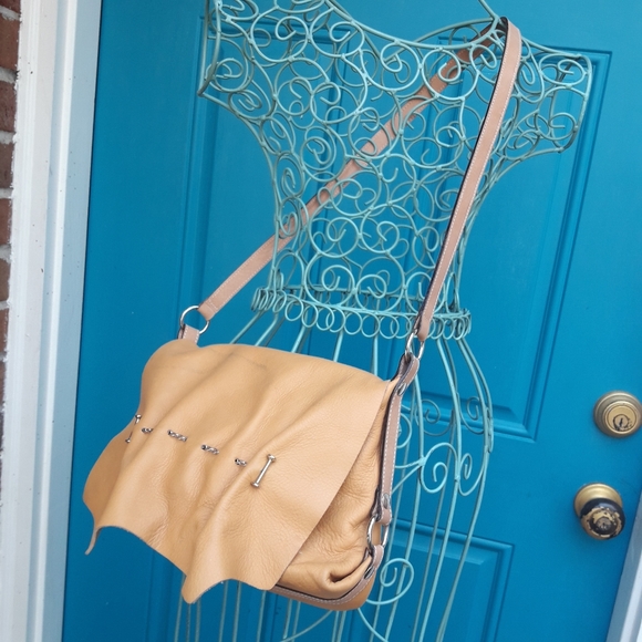 Genuine Leather Purse Natural Raw Soft Leather Bohemian Bag made in Argentina - Picture 17 of 17